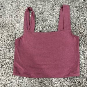 Pink cropped tank top